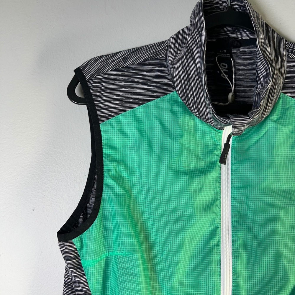 N'vo Nivo Sport Women Sz Large Performance Full Zip Golf Running Vest Pockets - Picture 3 of 11
